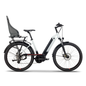 Bicicleta urbana de 27,5'' con asiento para niños.